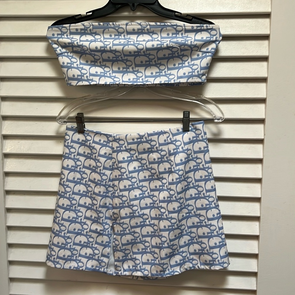 Tube top and mini skirt set